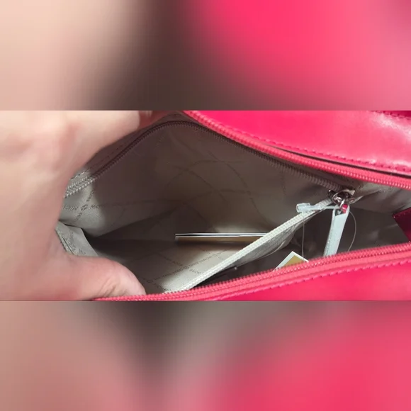 Michael Kors Pink/cream/cranberry Ombre Tote Bag Nwt - Picture 7 of 7